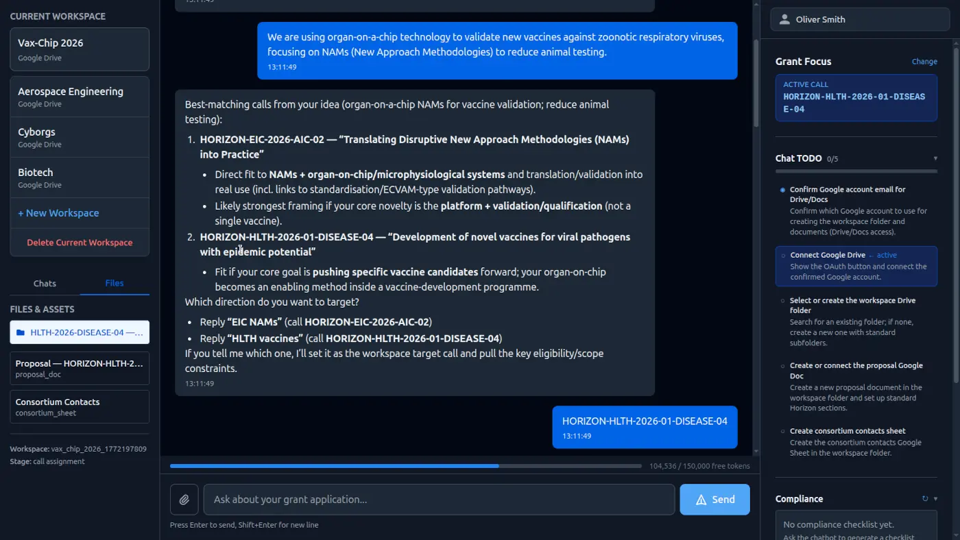 Grant writing platform hero image
