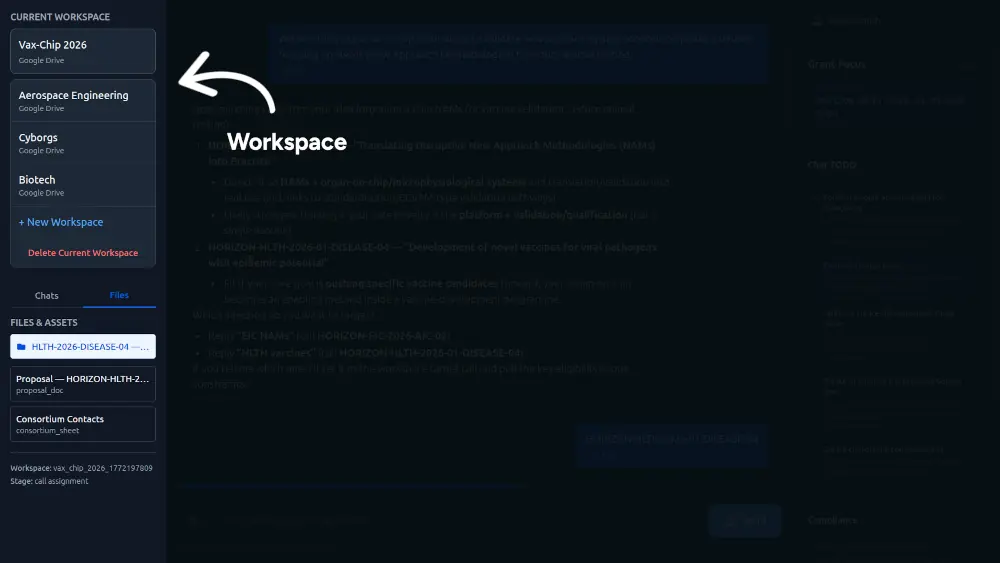 Workspace view in PaperBreak.ai
